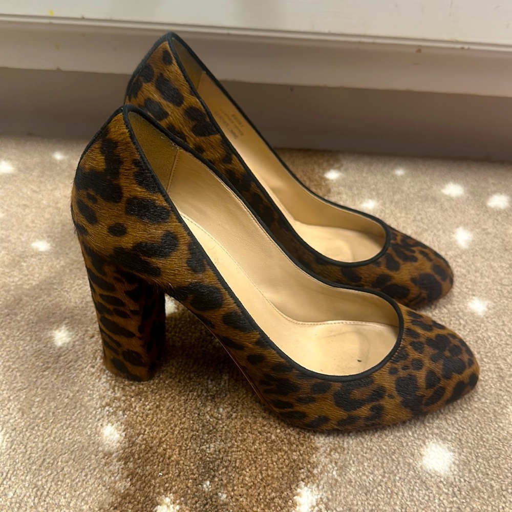J.Crew Leopard Mohair Etta Pump